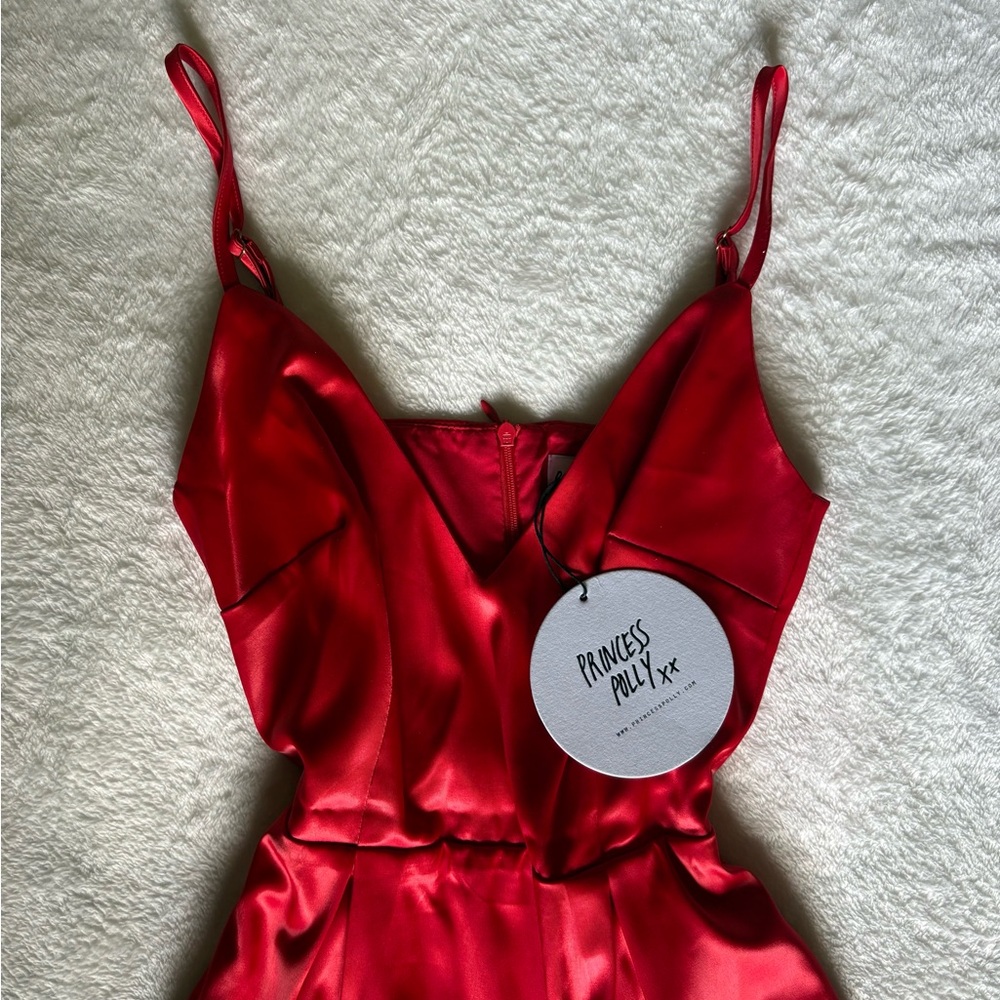 Princess Polly Red Satin Dress